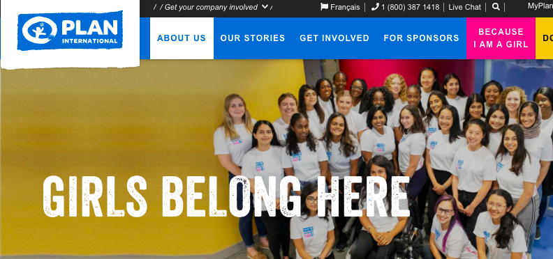 Plan Canada International's Girls Belong Here Mentorship Program 